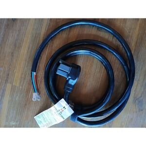 Intertek 4 Prong Dryer Cord, 6 ft 10awg 30Amp Appliance Power Cord 14-30 Black